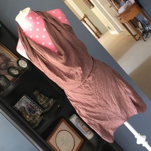 Silk racerback cowl dress